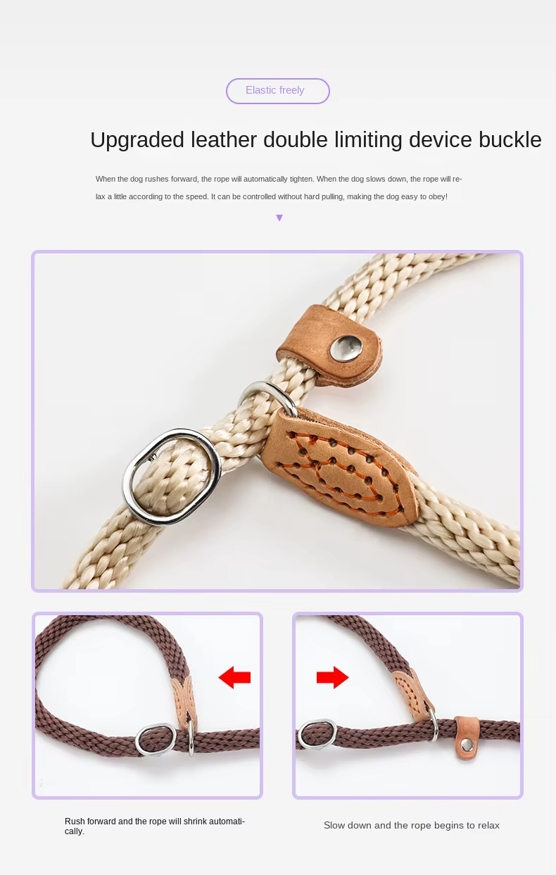 Dog Leash, Super Elastic Dog Leash, Leather Dog Leash, Braided Rope Dog Leash, High-Strength Dog Leash, Custom Dog Leash, Dog Training Leash, Luxury Pet Supplies