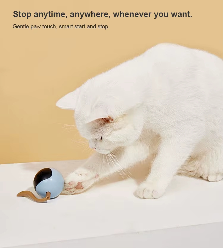 Cat Ball Toy, USB Rechargeable Cat Toy, Automatic Cat Toy, Pet Kicking Snake Toy, Unpredictable Cat Toy, Motion Sensor Cat Toy, Colorful Lighting Cat Toy, Eco-Friendly Cat Toy