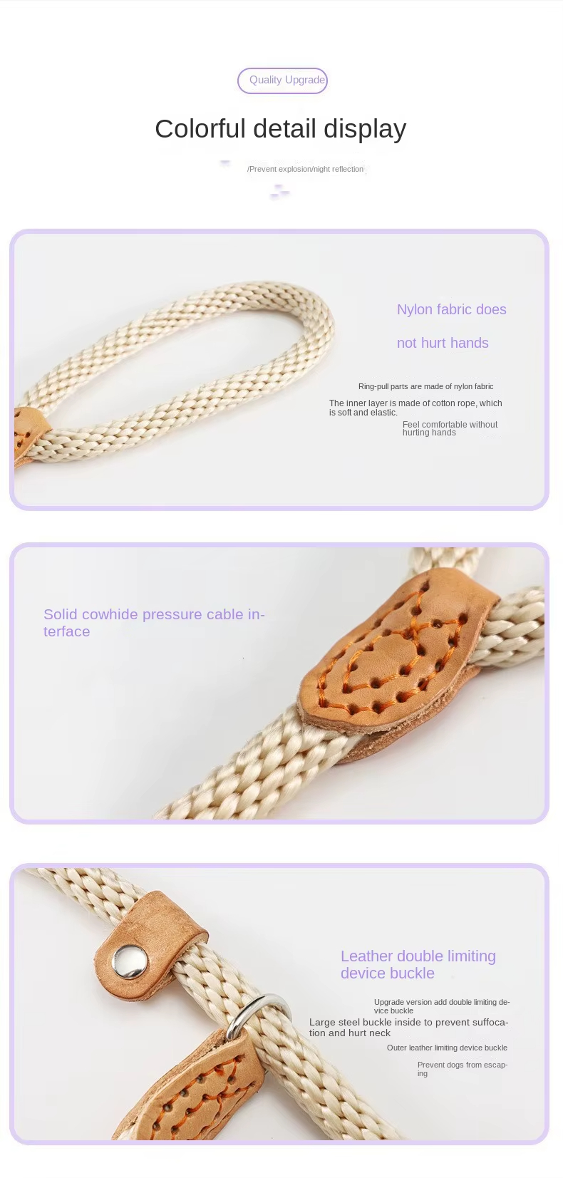 Dog Leash, Super Elastic Dog Leash, Leather Dog Leash, Braided Rope Dog Leash, High-Strength Dog Leash, Custom Dog Leash, Dog Training Leash, Luxury Pet Supplies