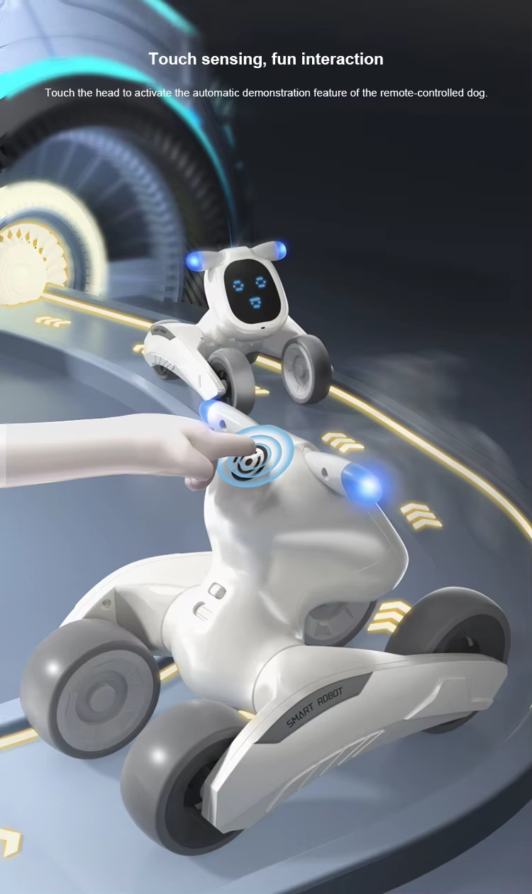 Smart Pet Robot, Programmable Toy Dog, Voice Controlled Toy, Pet Interactive Toy, USB Rechargeable Toy, Kids Robot Toy, Toy with Face Expressions, Remote Control Robot Dog