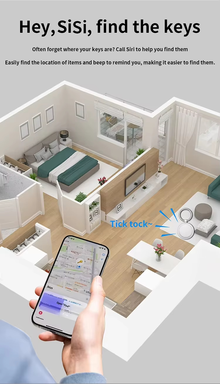 Pet Anti-Loss Tracker, Smart Pet Locator, Mini GPS Tracker, Apple Find My Tracker, Dog GPS Tracker, Cat GPS Tracker, IPX5 Waterproof Tracker, Real-Time Tracker, Cloud Storage Locator