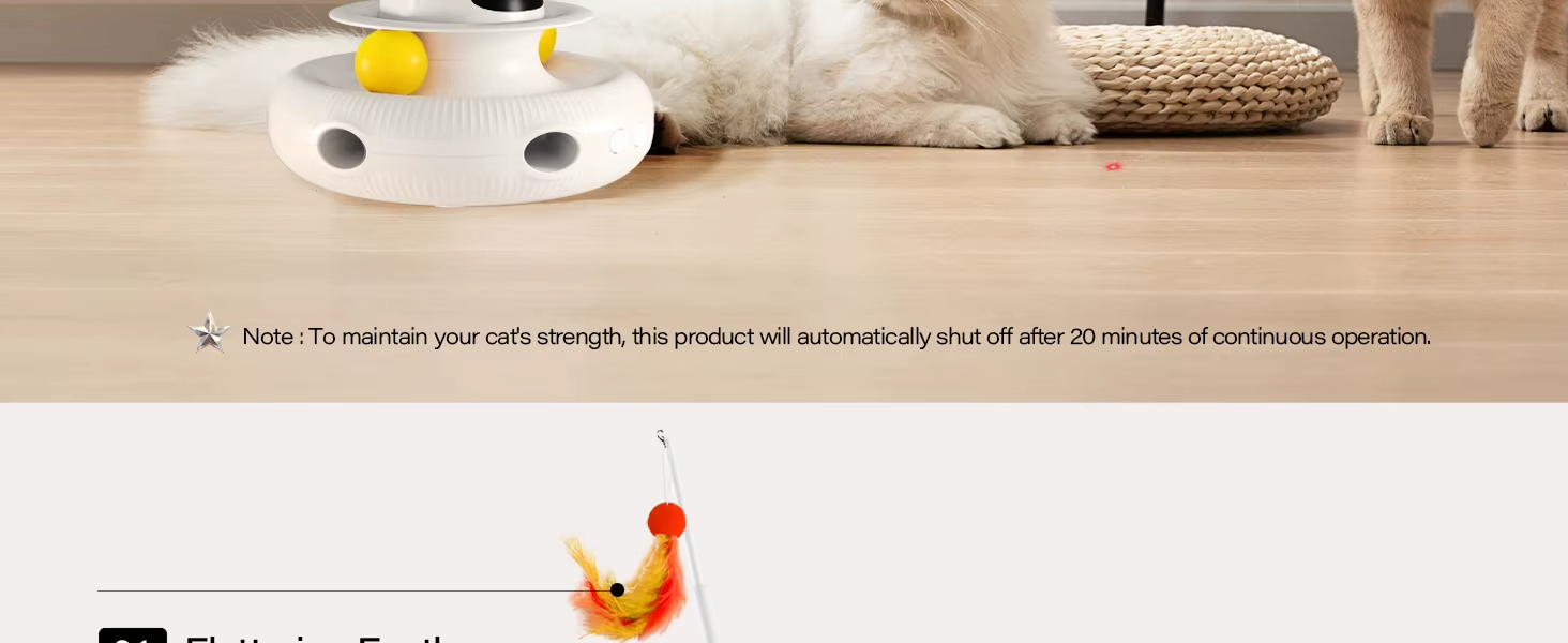 Cat Laser Turntable Toy, 4-in-1 Cat Toy, Multi-functional Cat Toy, USB Rechargeable Cat Toy, Laser Cat Teaser, Ball Track Toy, Safe Cat Toy