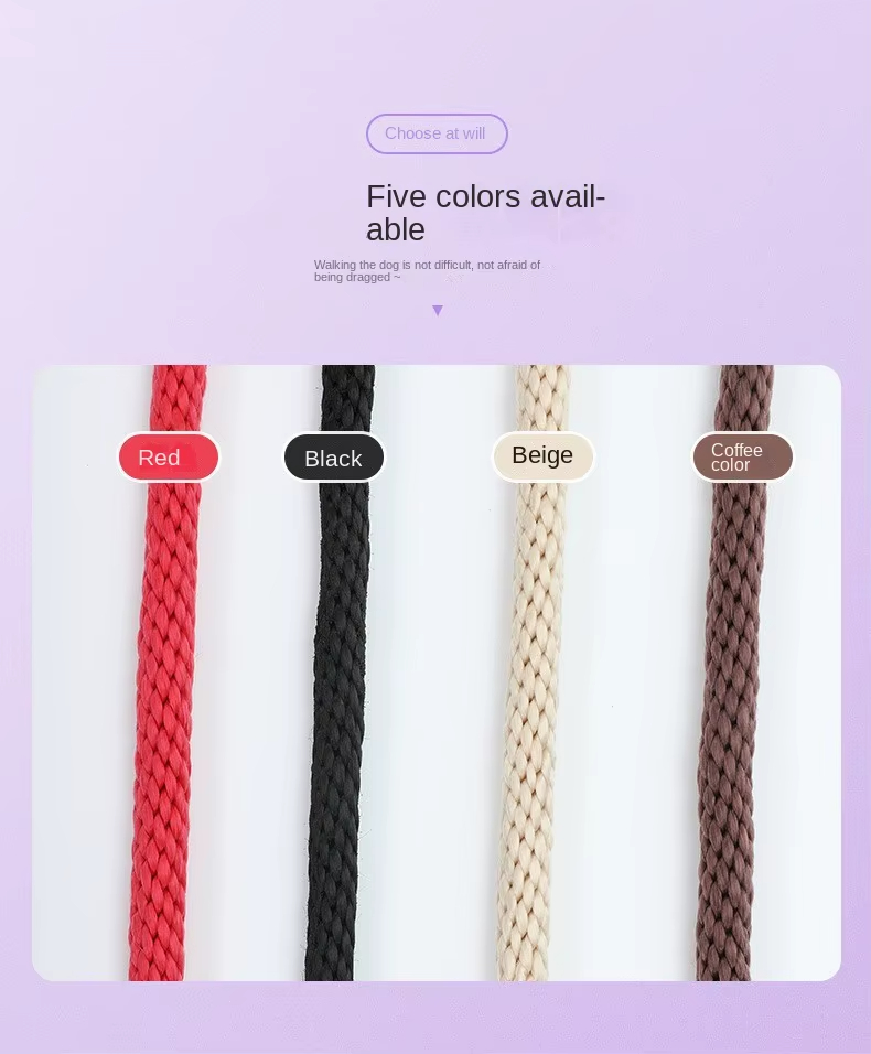 Dog Leash, Super Elastic Dog Leash, Leather Dog Leash, Braided Rope Dog Leash, High-Strength Dog Leash, Custom Dog Leash, Dog Training Leash, Luxury Pet Supplies