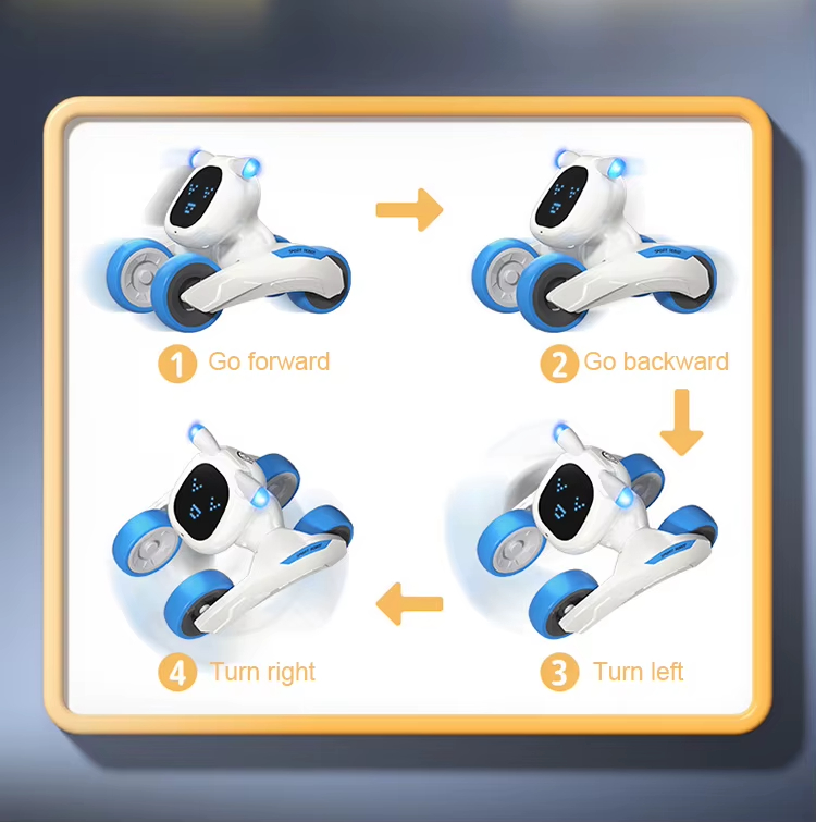 Smart Pet Robot, Programmable Toy Dog, Voice Controlled Toy, Pet Interactive Toy, USB Rechargeable Toy, Kids Robot Toy, Toy with Face Expressions, Remote Control Robot Dog
