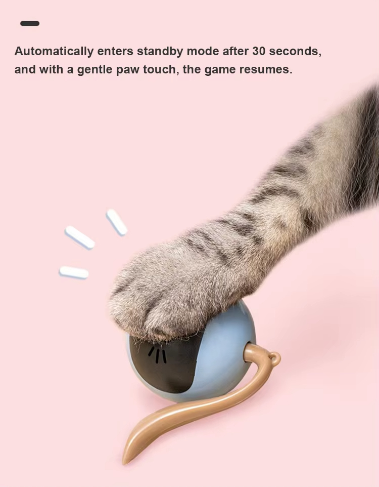 Cat Ball Toy, USB Rechargeable Cat Toy, Automatic Cat Toy, Pet Kicking Snake Toy, Unpredictable Cat Toy, Motion Sensor Cat Toy, Colorful Lighting Cat Toy, Eco-Friendly Cat Toy