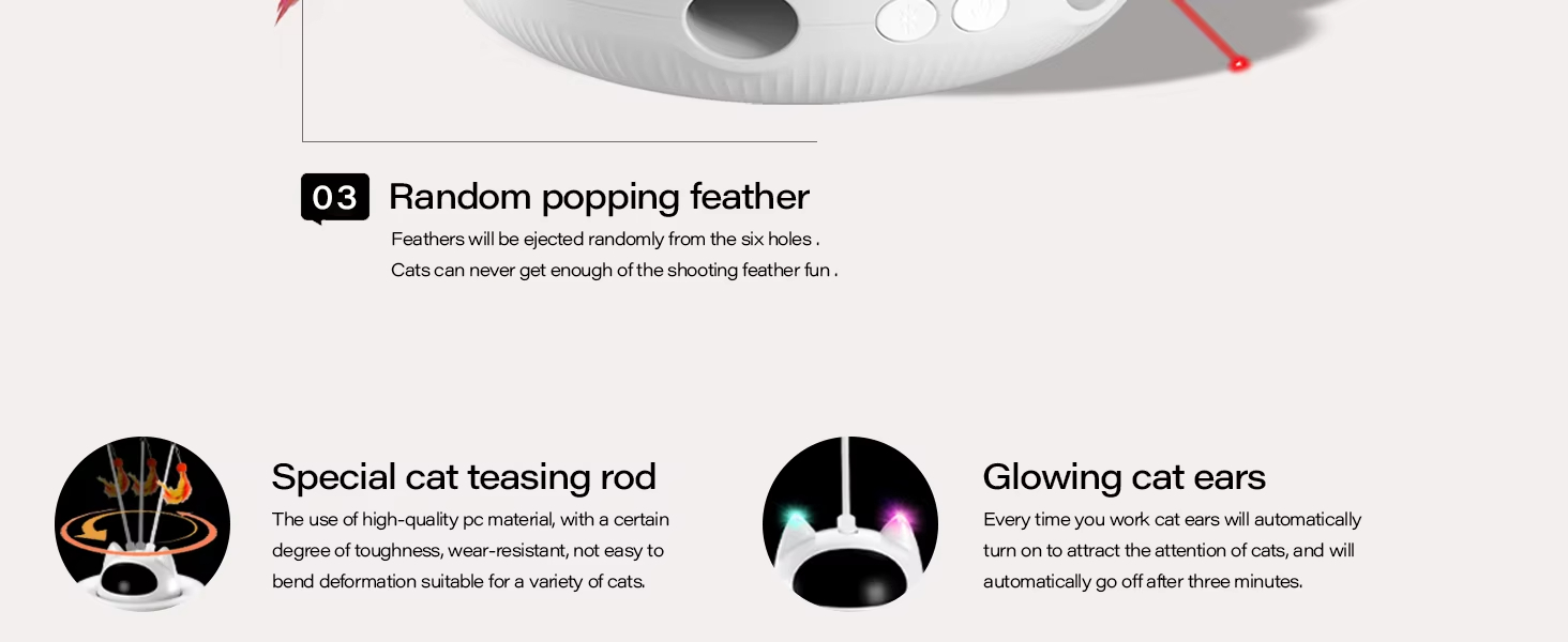 Cat Laser Turntable Toy, 4-in-1 Cat Toy, Multi-functional Cat Toy, USB Rechargeable Cat Toy, Laser Cat Teaser, Ball Track Toy, Safe Cat Toy