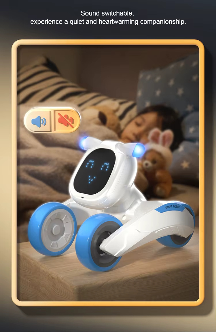 Smart Pet Robot, Programmable Toy Dog, Voice Controlled Toy, Pet Interactive Toy, USB Rechargeable Toy, Kids Robot Toy, Toy with Face Expressions, Remote Control Robot Dog