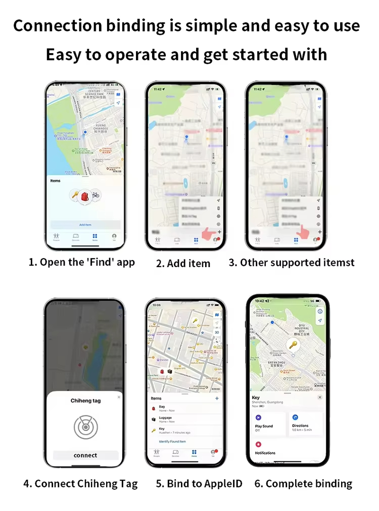 Pet Anti-Loss Tracker, Smart Pet Locator, Mini GPS Tracker, Apple Find My Tracker, Dog GPS Tracker, Cat GPS Tracker, IPX5 Waterproof Tracker, Real-Time Tracker, Cloud Storage Locator