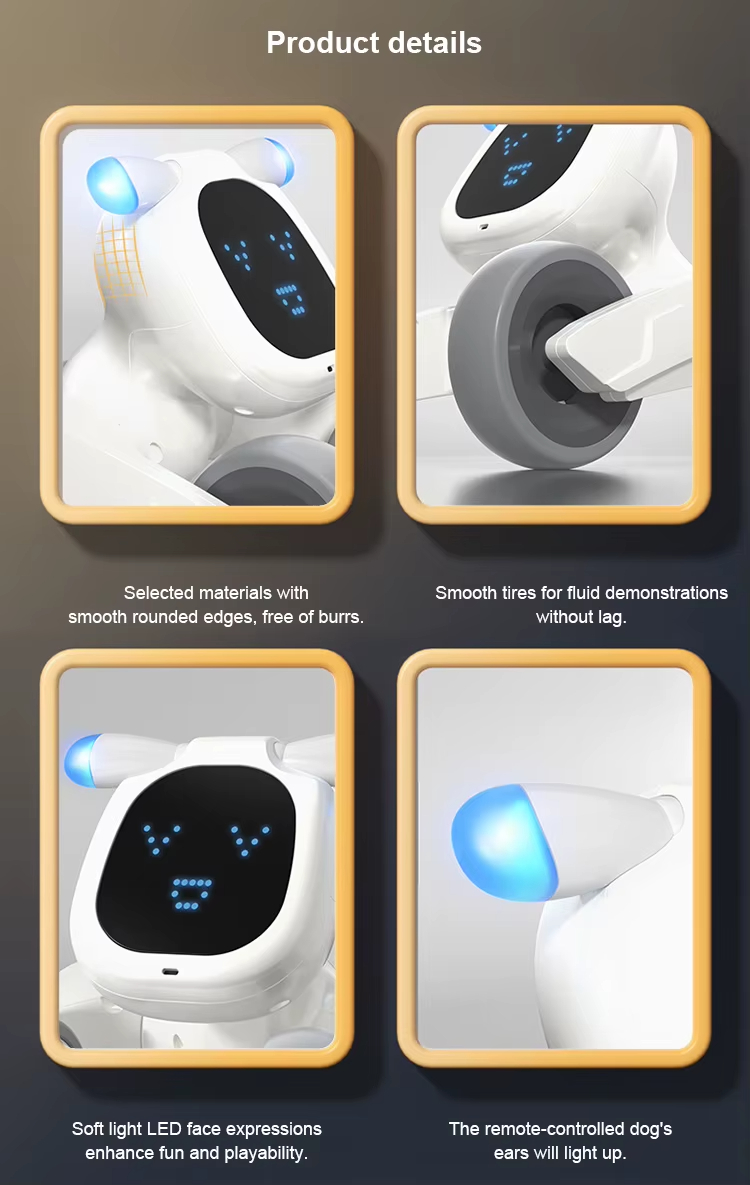 Smart Pet Robot, Programmable Toy Dog, Voice Controlled Toy, Pet Interactive Toy, USB Rechargeable Toy, Kids Robot Toy, Toy with Face Expressions, Remote Control Robot Dog