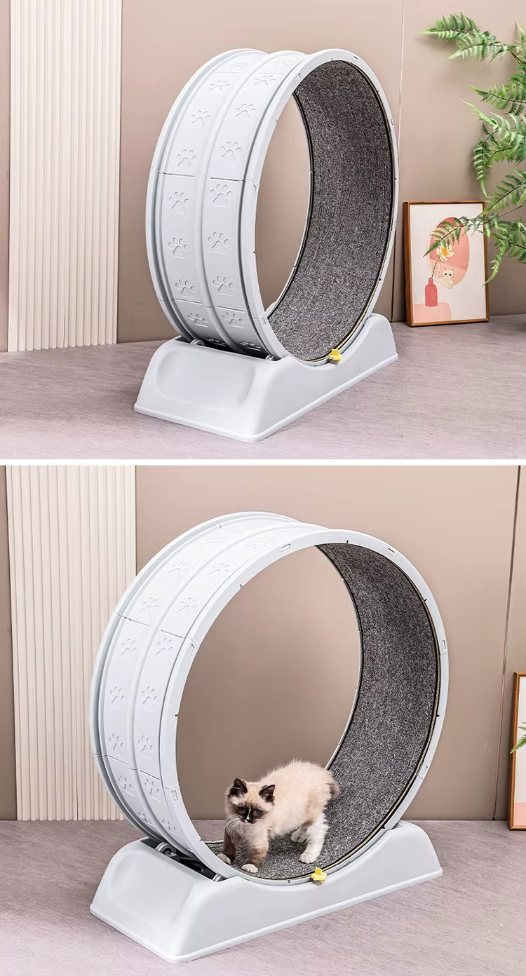 Cat Running Wheel, Cat Wheel, Pet Exercise Equipment, Silent Cat Wheel, Safe Cat Wheel, Durable Cat Wheel, Replaceable Track Mat, Pet Behavior Training