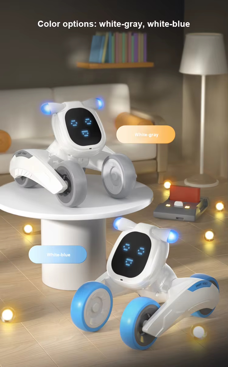 Smart Pet Robot, Programmable Toy Dog, Voice Controlled Toy, Pet Interactive Toy, USB Rechargeable Toy, Kids Robot Toy, Toy with Face Expressions, Remote Control Robot Dog