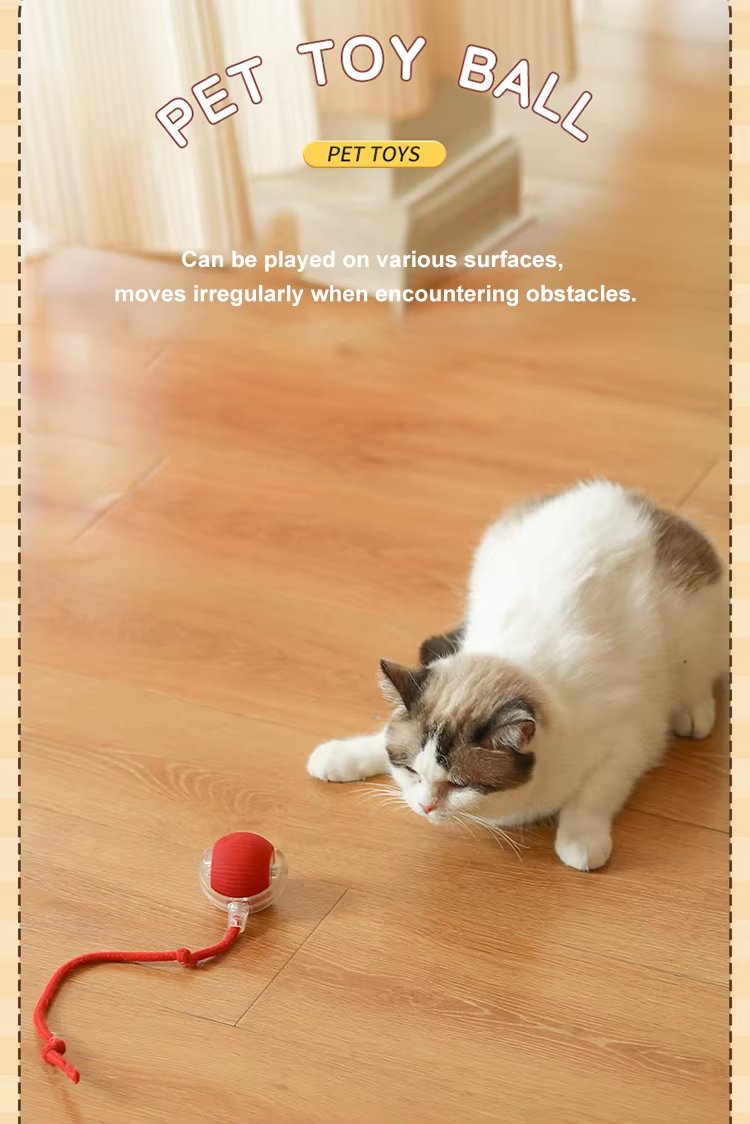 Automatic Cat Toy, Rechargeable Cat Toy, Cat Toy Ball, Food-Grade Silicone Toy, Bite-Resistant Toy, Multi-Mode Cat Toy, Fun Cat Toy, Safe Cat Toy, Type-C Charging