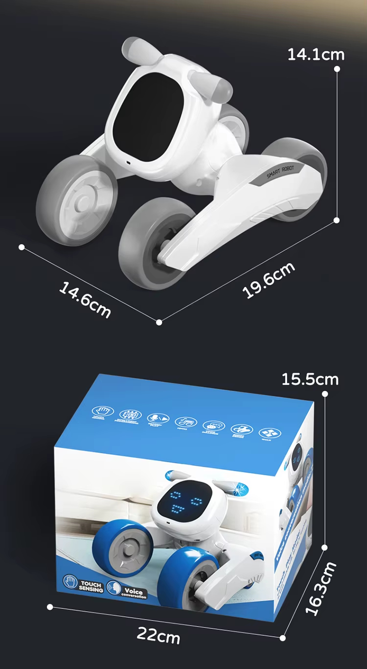 Smart Pet Robot, Programmable Toy Dog, Voice Controlled Toy, Pet Interactive Toy, USB Rechargeable Toy, Kids Robot Toy, Toy with Face Expressions, Remote Control Robot Dog