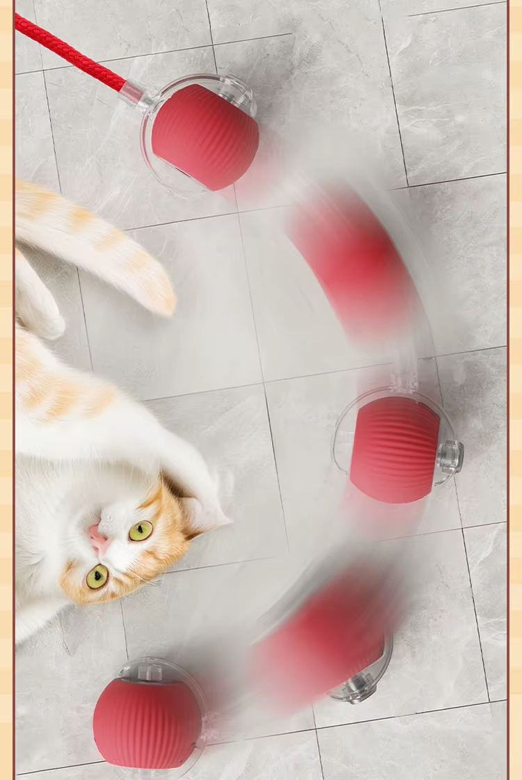 Automatic Cat Toy, Rechargeable Cat Toy, Cat Toy Ball, Food-Grade Silicone Toy, Bite-Resistant Toy, Multi-Mode Cat Toy, Fun Cat Toy, Safe Cat Toy, Type-C Charging