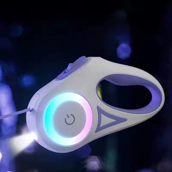 Dog Leash, LED Light Dog Leash, Night Safety Dog Leash, Automatic Retractable Dog Leash, Tangle-Free Dog Leash, High-Strength Anti-Bite Rope, Pet Training Leash, RGB Light Dog Leash, Touch Control Dog Leash, Precision Bearing Dog Leash