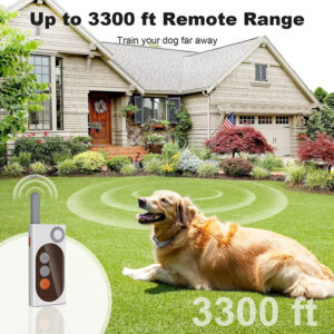 Dog Training Collar: 1000m Remote, IP67 Waterproof, 3 Training Modes (Sound/Vibration/Shock), Exclusive 60s Recording