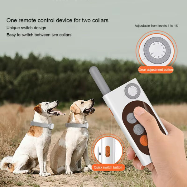 Remote Dog Collar, IP67 Waterproof Collar, Dog Training Shock Collar, Vibration Dog Collar, E-Collar for Dogs, Recordable Dog Collar, Night Safety Collar, Pet Behavior Corrector, Dog Training Tool, Pet Training