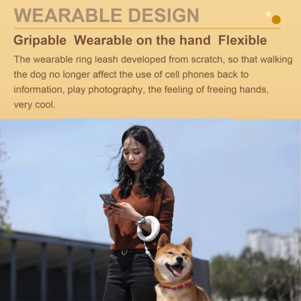 LED Luminous Dog Leash, Moestar V 2.0 Dog Leash, Night Safety Dog Leash, Super Elastic Leash, Ring Handle Dog Leash, Dog Leash, Tangle-Free Dog Leash, Pet Leash, Dog Training Leash, Automatic Retractable Leash