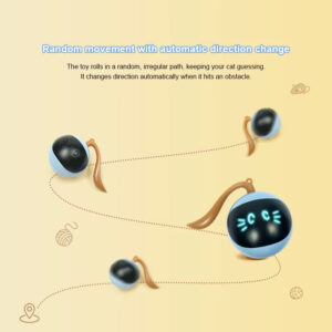Smart Interactive Cat Ball Toy: USB Rechargeable, Automatic Standby, Unpredictable Movement