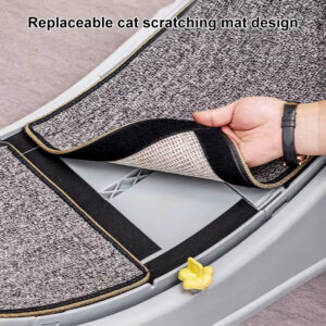 Cat Wheel Treadmill: 80cm Silent Track, Anti-Pinch & Anti-Scratch Design, Replaceable Mat, Safety Lock, Durable ABS Material