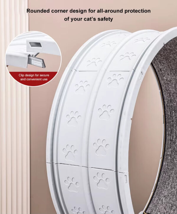 Cat Running Wheel, Cat Wheel, Pet Exercise Equipment, Silent Cat Wheel, Safe Cat Wheel, Durable Cat Wheel, Replaceable Track Mat, Pet Behavior Training
