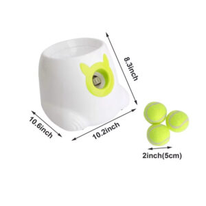 Automatic Dog Ball Launcher: 3-Level Adjustable Distance (10/25/40ft), Fully Automatic, Rechargeable, Promotes Physical & Mental Health, Training, Interactive